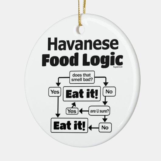 Havanese Food Logic Keramisch Ornament (Links)