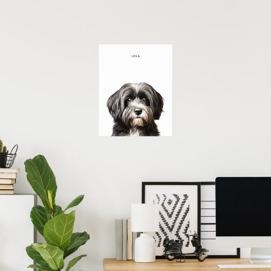 Havanese gepersonaliseerde print (Thuiskantoor)