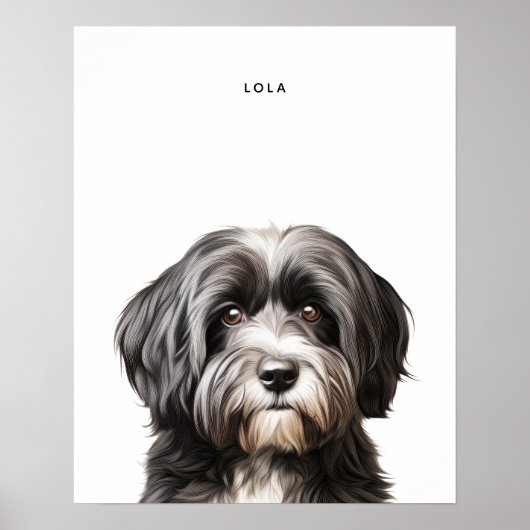 Havanese gepersonaliseerde print (Voorkant)