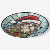 Havanese Glas in lood Kerst Papieren Bordje (Gekanteld)
