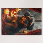 Havanese Gotische Halloween Portret Kunst Legpuzzel (Horizontaal)