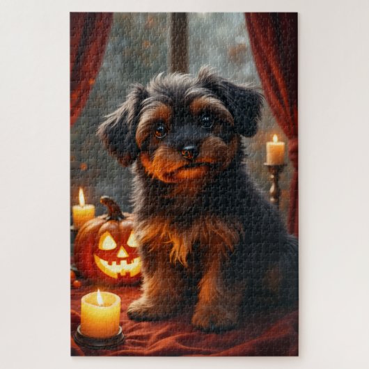 Havanese Gotische Halloween Portret Kunst Legpuzzel (Verticaal)