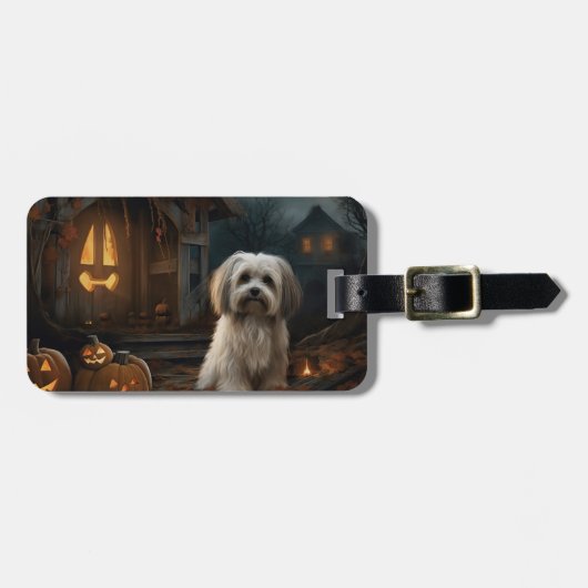 Havanese Halloween eng Bagagelabel (Voorkant horizontaal)