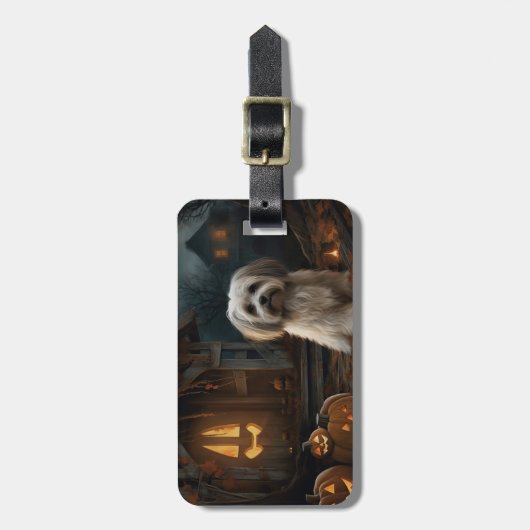 Havanese Halloween eng Bagagelabel (Voorkant verticaal)