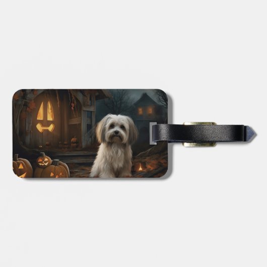 Havanese Halloween eng Bagagelabel (Achterkant horizontaal)