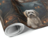Havanese Halloween eng Cadeaupapier (Rol Hoek)
