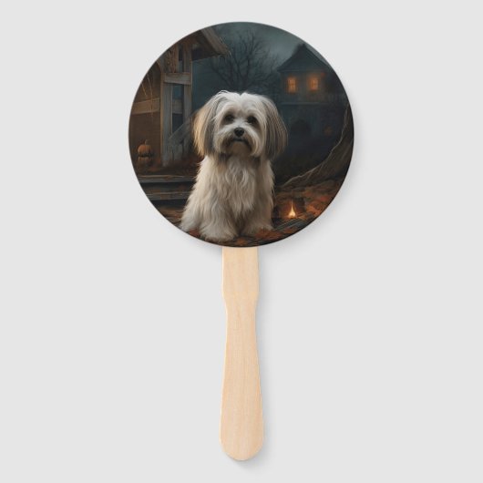 Havanese Halloween eng Handwaaier (Voorkant)