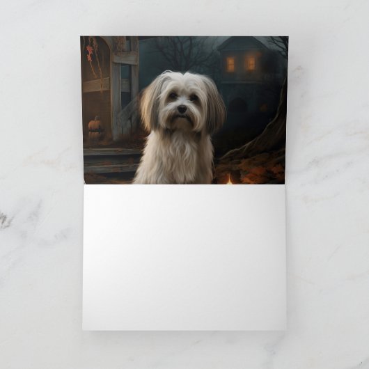 Havanese Halloween eng Kaart (Binnen)
