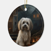 Havanese Halloween eng Keramisch Ornament (Links)