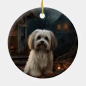 Havanese Halloween eng Keramisch Ornament (Achterkant)