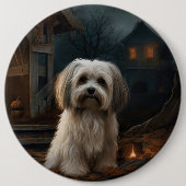 Havanese Halloween eng Ronde Button 6,0 Cm (Voorkant)