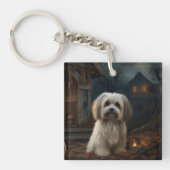 Havanese Halloween eng Sleutelhanger (Voorkant)