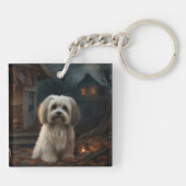 Havanese Halloween eng Sleutelhanger (Achterkant)