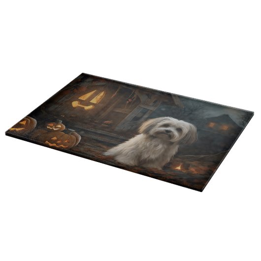 Havanese Halloween eng Snijplank (Hoek)