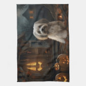 Havanese Halloween eng Theedoek (Verticaal)