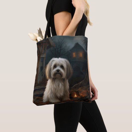 Havanese Halloween eng Tote Bag (Dichtbij)