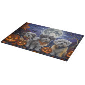 Havanese Halloween Griezelen Snijplank (Hoek)