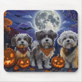 Havanese Halloween Griezelig Muismat (Voorkant)