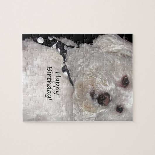 Havanese Happy Birthday Legpuzzel (Horizontaal)