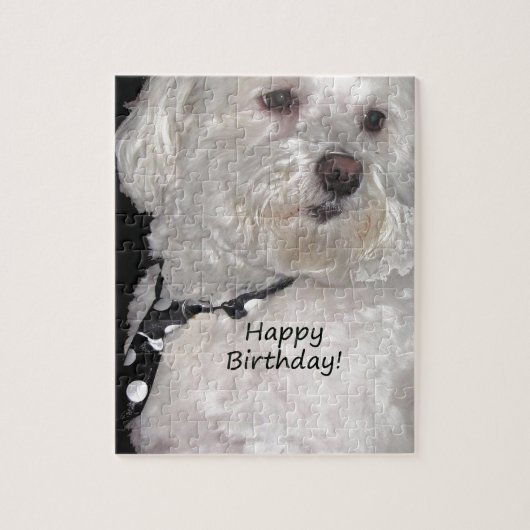 Havanese Happy Birthday Legpuzzel (Verticaal)