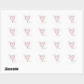 Havanese Heart Ronde Sticker (Vel)