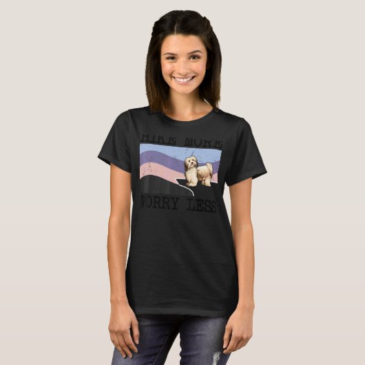 Havanese Hike Meer ongerustheid over minder grafis T-shirt (Voorkant volledig)