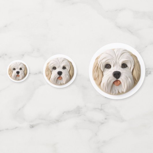 Havanese Hond 3D Geïnspireerd Confetti (Voorkanten)