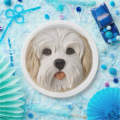 Havanese Hond 3D Geïnspireerd Papieren Bordje (Feest)