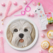 Havanese Hond 3D Geïnspireerd Papieren Bordje (Feest)