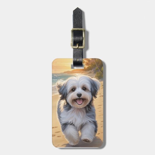 Havanese Hond Bagage Label (Voorkant verticaal)