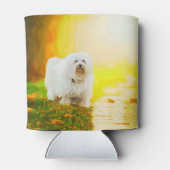 Havanese Hond Bichon Portret Schilderij Blikjeskoeler (Achterkant)