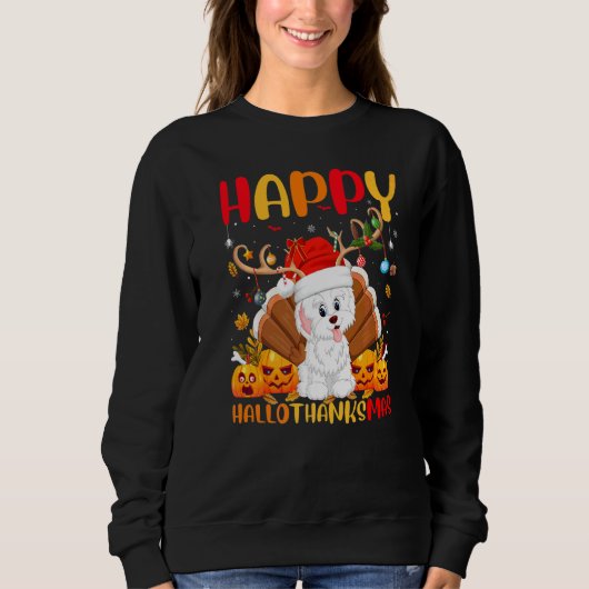 Havanese Hond Blij Havanese Hellothanksmas Trui (Voorkant)