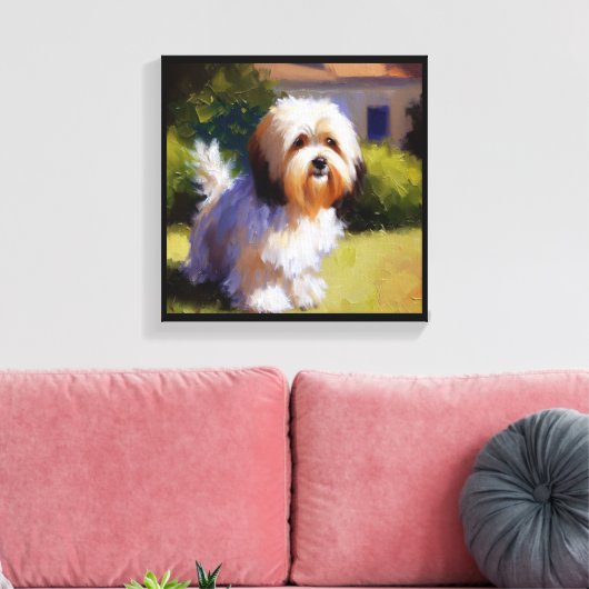 Havanese Hond Canvas Afdruk (Insitu (Woonkamer))