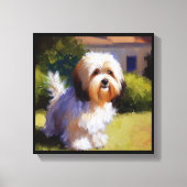 Havanese Hond Canvas Afdruk (Voorkant)