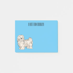 Havanese hond cartoon illustratie post-it® notes