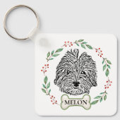 Havanese hond gepersonaliseerd sleutelhanger (Voorkant)