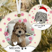 Havanese Hond Gepersonaliseerde Hand Drawing Keramisch Ornament