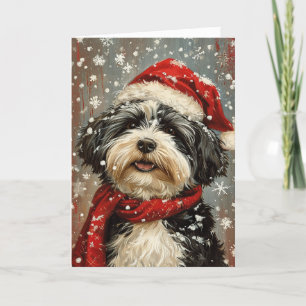 Havanese hond Gepersonaliseerde Kerstmis Feestdagen Kaart