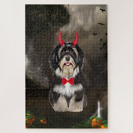 Havanese Hond in Halloween Kostuum Legpuzzel (Verticaal)