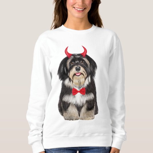 Havanese Hond in Halloween Trui (Voorkant)