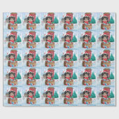 Havanese hond in het sneeuwbalhuis cadeaupapier (Vlak)