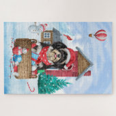 Havanese hond in het sneeuwbalhuis legpuzzel (Horizontaal)