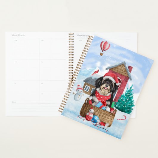 Havanese hond in het sneeuwbalhuis planner (Display)