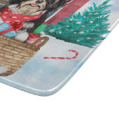 Havanese hond in het sneeuwbalhuis snijplank (Hoek)