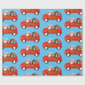 Havanese Hond in Kerst Leveringsvrachtwagen Cadeaupapier (Vlak)