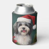 Havanese Hond in Sneeuw Kerstmis Blikjeskoeler (Blikje Voorkant)