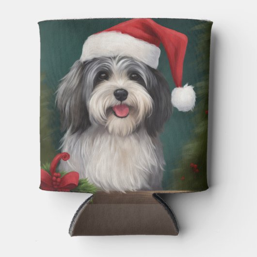 Havanese Hond in Sneeuw Kerstmis Blikjeskoeler (Voorkant)