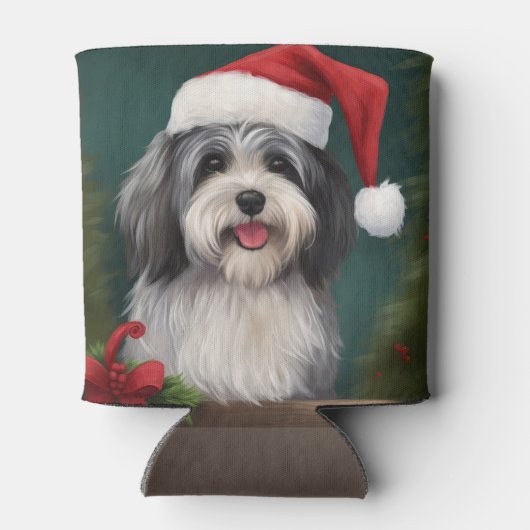 Havanese Hond in Sneeuw Kerstmis Blikjeskoeler (Achterkant)