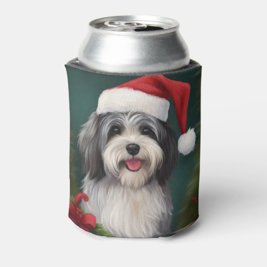 Havanese Hond in Sneeuw Kerstmis Blikjeskoeler (Blikje Achterkant)