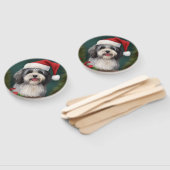 Havanese Hond in Sneeuw Kerstmis Handwaaier (Niet-gemonteerd)